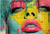 Küchenrückwand Spritzschutz Glas mit Motiv Portrait Pop Art Produktbild-Vorschau 3