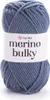 A ball of blue-gray yarn with a white label. Produktbild-Vorschau