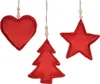 Roter Plüsch-Weihnachtsbaumanhänger 26x15 cm Produktbild-Vorschau 1