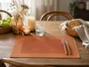 Platzdeckchen Tischset orange 32,5x45 cm PVC Polyester Produktbild-Vorschau 5