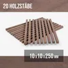 20er-Set Holzstäbe - Nussbaum gehobelt - 10 x 10 x 250 mm Produktbild-Vorschau 4