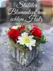 Künstliches Grabgesteck Friedhofsblumen im Holz Topf mit Produktbild-Vorschau 3