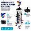 Windspiel Garten 36 Zoll Kolibri Design, Metall Aluminium Produktbild-Vorschau 7