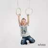 MAMOI® Balançoire trapèze, roues de gymnastique en bois, Voir les images du produit 4