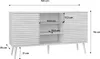 Credenza scandinava in legno con 2 ante scorrevoli Anteprima dell’immagine prodotto 5