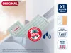 A close-up marketing image of a mop head with various icons and text highlighting its features. Produktbild-Vorschau