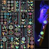 UV Neon Tattoos, 20 Blätter Temporäre Schminke für Produktbild-Vorschau 1