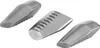 Three metal adapters for a drill, designed to attach to a rivet gun. Produktbild-Vorschau