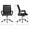 A diagram showing the dimensions of a black office chair. Produktbild-Vorschau