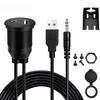 Q74C Auto Verlängerungskabel 1m – 3,5mm AUX + USB 2.0 Produktbild-Vorschau 1
