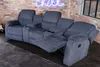 3er Kinosessel HOLLYWOOD dunkelgrau mit Cupholder Produktbild-Vorschau 6