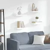 A living room scene with a sofa and shelves on the wall. Náhled obrázku produktu