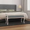 vidaXL Ławka ciemnoszara 110x45x60 cm tkanina Podgląd zdjęcia produktu 2