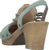 Rieker Damen Sandalette Gummizug Blockabsatz Leder Plateau Produktbild-Vorschau 6