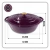 Emaillierte Gusseisen-Bratpfanne 6 l HAGE EGGPLANT Produktbild-Vorschau 3