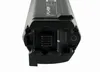 Close-up view of the bottom connector end of a black e-bike battery. Produktbild-Vorschau