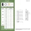 S'AFIELINA 762x400mm designerski grzejnik łazienkowy Podgląd zdjęcia produktu 9