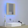 vidaXL LED koupelnová zrcadlová skříňka Sonoma Oak 40x12x45 Náhled obrázku produktu 3