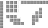 Several arrangements of gray squares are shown on a white background. Produktbild-Vorschau
