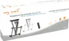 The image shows the packaging of a motorized folding suspension bracket for LCD TVs. Produktbild-Vorschau