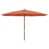 vidaXL Slunečník s dřevěným stožárem Terracotta 400x273 cm Náhled obrázku produktu 4