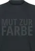 Sprüche T-Shirt Uni Mut zur Farbe schwarz Funartikel, Produktbild-Vorschau 2