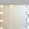 Relaxdays Schminktafel, met LED-spiegel en opbergruimte, Productafbeelding-voorbeeld 3
