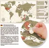 Mapa świata typu „scratch map” w stylu vintage – plakat w Podgląd zdjęcia produktu 7