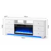 Witte TV-kast VANITII, 180x40x65 cm, met houtkachel en Productafbeelding-voorbeeld 3