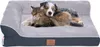 A cat and a dog are resting together on a pet bed. Produktbild-Vorschau