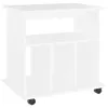vidaXL Mobilná skrinka biela 60x45x60 cm Drevo Materiál Náhľad obrázku produktu 1