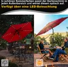 Clanmacy Sonnenschirm Ø2.7m inkl. LED Gartenschirm 360° Produktbild-Vorschau 4