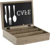 Příborník dkd home decor hnědý černý kov hliník dřevo mdf Náhled obrázku produktu 2