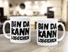 Kaffee-Tasse Bin da kann losgehen einfarbig MoonWorks® weiß Produktbild-Vorschau 3