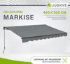Juskys Markise 400 x 300 cm - Beschattung Terrasse & Balkon Produktbild-Vorschau 2