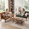 2-Sitzer skandinavisches Sofa aus Kunstleder, Armlehnen, Produktbild-Vorschau 2