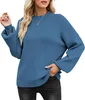 Damen Strickpullover mit langen Ärmeln und Puffärmeln, Produktbild-Vorschau 1
