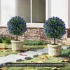COSTWAY 2er pianta artificiale 55cm, bosso con fiori di Anteprima dell’immagine prodotto 2