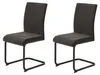 Esszimmer-Schaukelstuhl 2er Set Mikrofaser braun