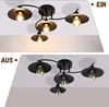 ZMH Lampa Sufitowa Czarna 4 Płomienna Lampa Sufitowa Podgląd zdjęcia produktu 6