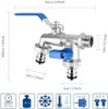 Wasserhahn Garten Doppel Auslaufhahn 1/2 Zoll & 3/4 Zoll Produktbild-Vorschau 5