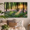 Wanddeko 120x80 cm - Wald - Blumen - Lavendel - Sonne - Produktbild-Vorschau 2