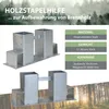 4er Set Holzstapelhilfe feuerverzinkter Stahl 34x10x15 cm Produktbild-Vorschau 2