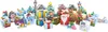 A collection of Christmas-themed advent calendar boxes arranged in a winter village scene. Anteprima dell’immagine prodotto