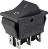 A close-up, angled view of a black electrical rocker switch. Podgląd zdjęcia produktu
