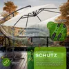 tillvex® Hliníkový slnečník Obdĺžnikový Ø 330 cm Béžový + Náhľad obrázku produktu 7