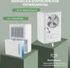 A diagram showing a dehumidifier with labels indicating its features and functions. Podgląd zdjęcia produktu