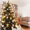 Weihnachtsbaumketten, klar/elfenbein, mit Topkerzen 15xE10 Produktbild-Vorschau 10