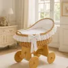 MY SWEET BABY Spädbarnssäng Naturfaser Weiß mit Holzrahmen Produktbild-Vorschau 7