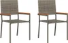 vidaXL Garten Stapelstühle 2 pcs Grau und Braun 54 x 56 x Produktbild-Vorschau 1